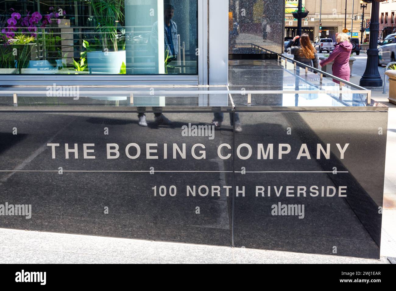 The Boeing Company Headquarters of the aircraft manufacturer in Chicago, USA Stock Photo