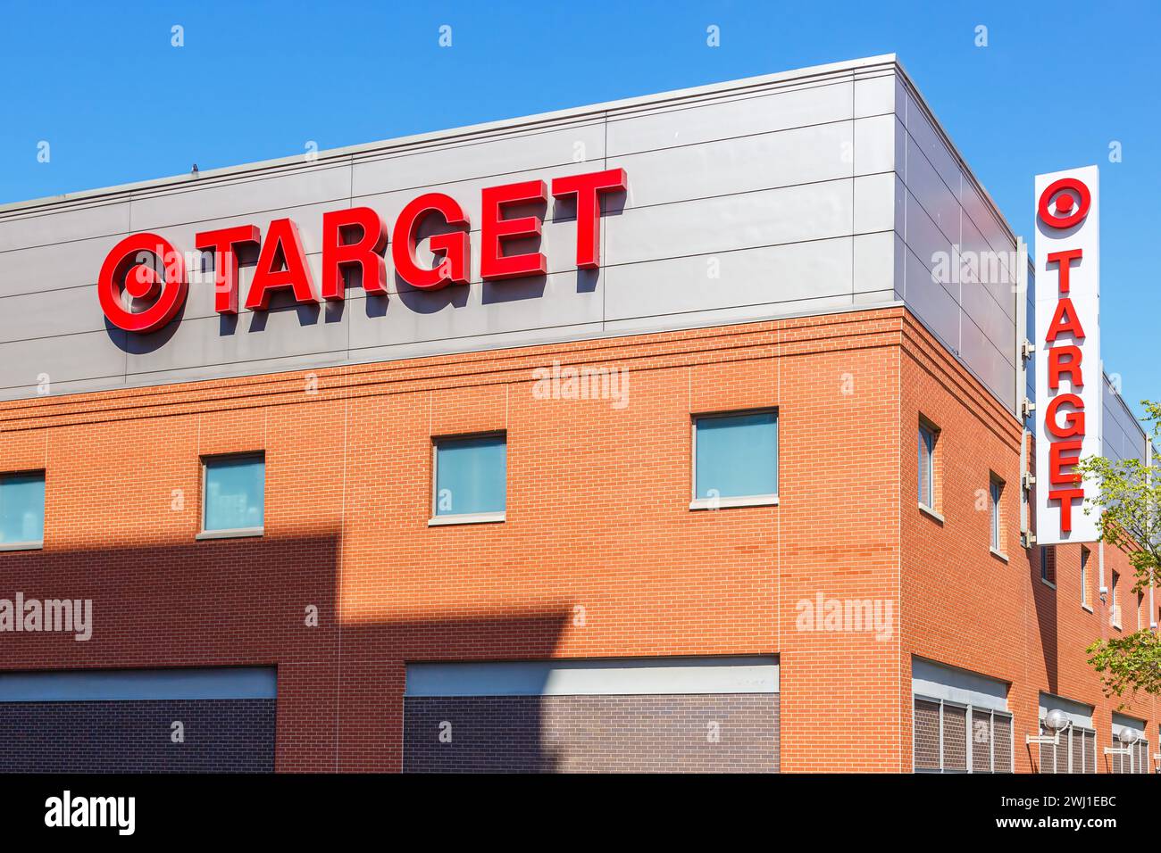 Target logo on a branch of the discount supermarket store in Chicago, USA Stock Photo
