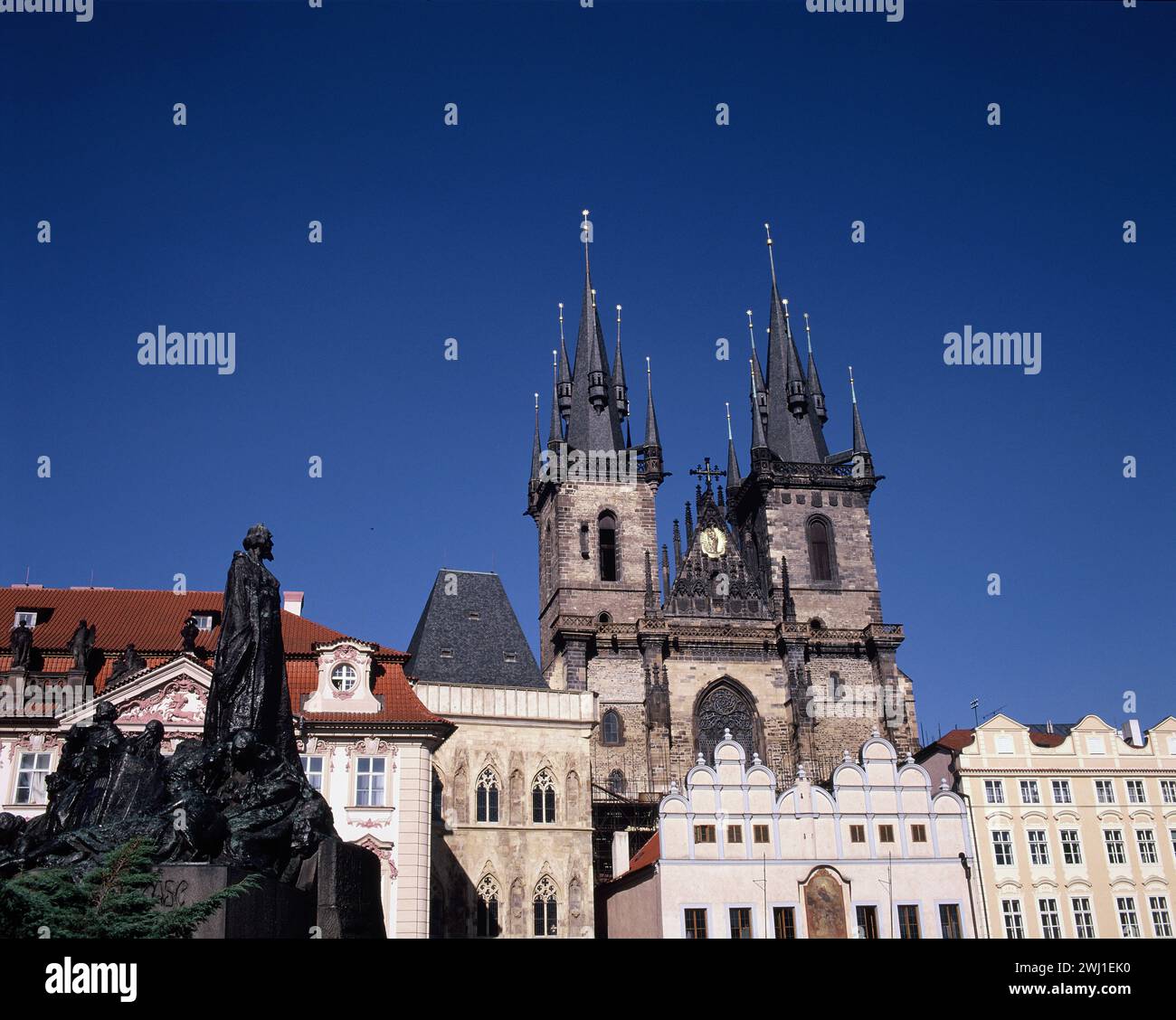 Czech Republic. Prague city. Church of Our Lady before Týn. Stock Photo