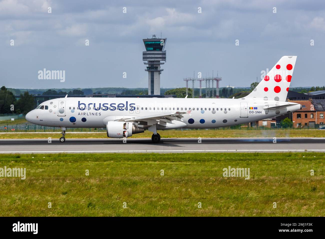 Brussels Airlines Airbus A320 aircraft Brussels Airport in Belgium Stock Photo