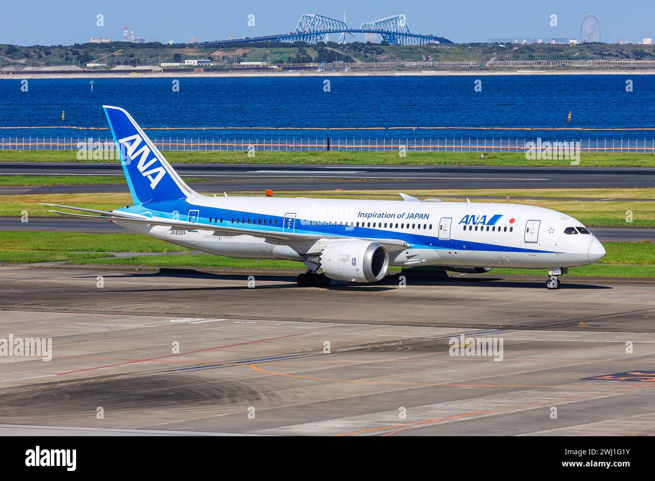 1/200 HOGAN ANA Boeing 787-8 JA805A With RWY display base