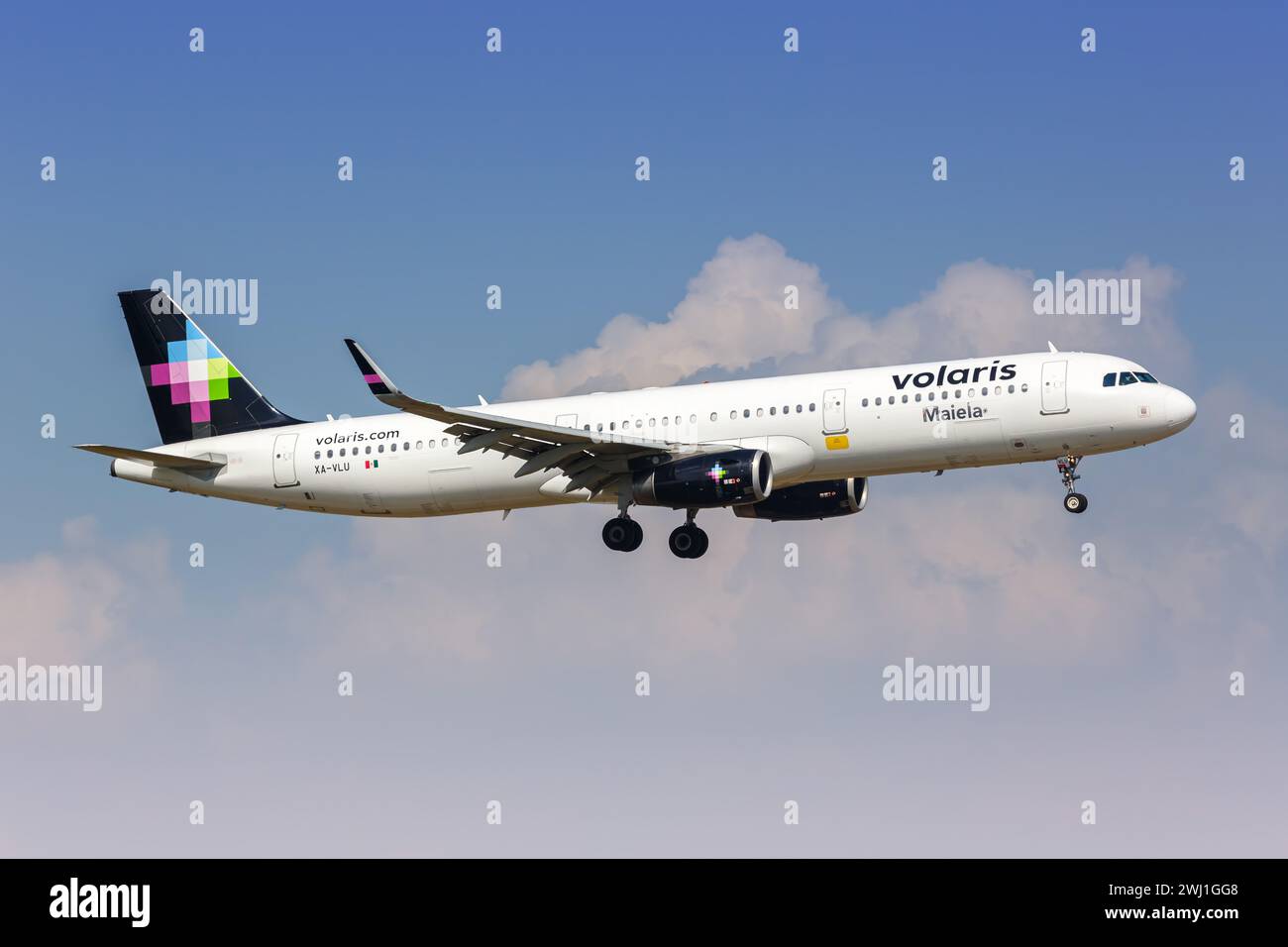 Volaris Airbus A321 aircraft Dallas Fort Worth Airport in the USA Stock Photo