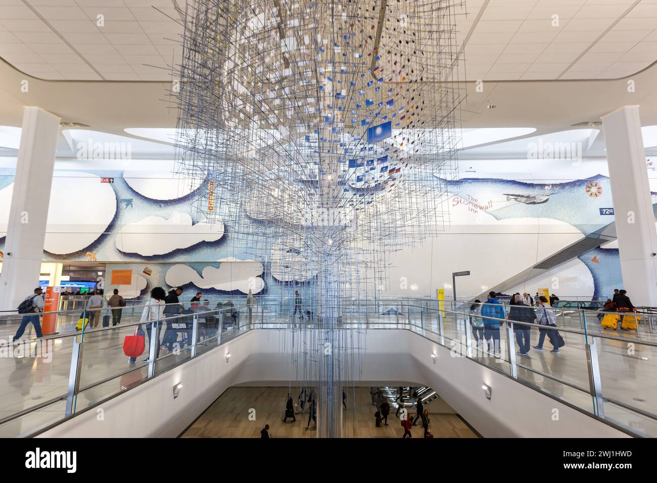 Terminal B of New York LaGuardia Airport (LGA) in the USA Stock Photo ...