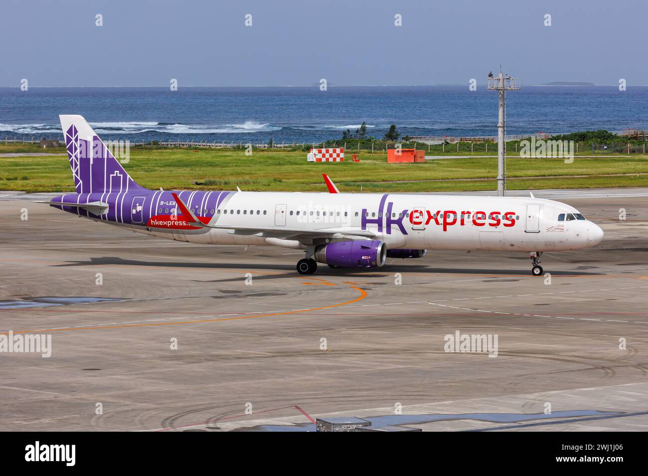 Naha, Japan 3. Oktober 2023 Ein Airbus A321 Flugzeug der HK Express