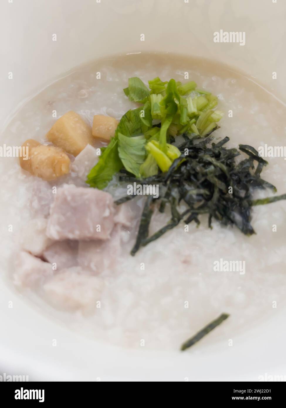 Boiled rice with pork bowl, stock photo Stock Photo