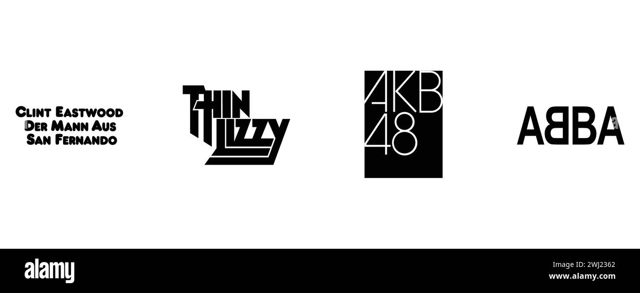 FANDANGO, UNIVERSAL REPUBLIC, AUDIOSLAVE, THE CURE. Editorial vector