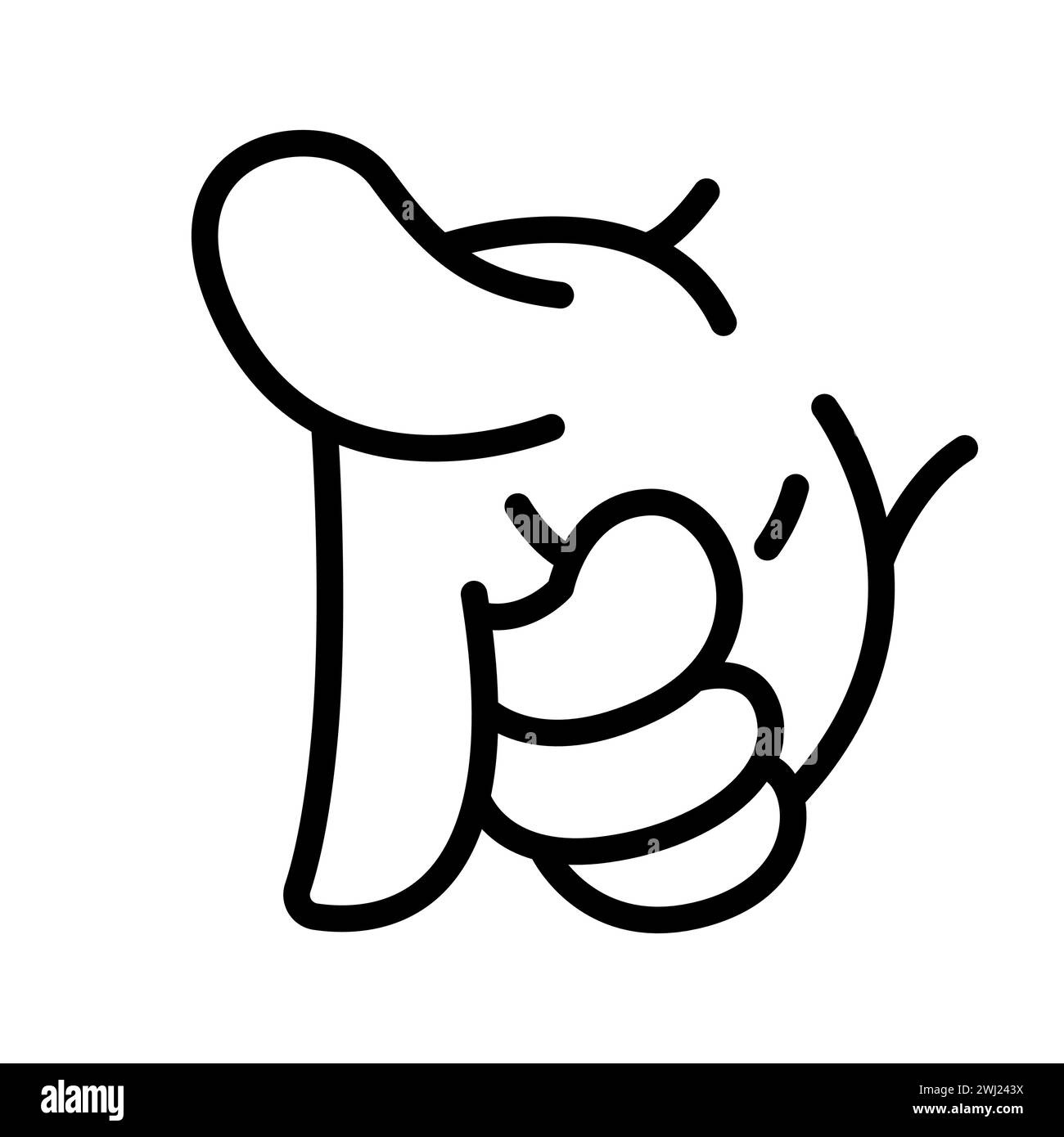 Cartoon gesture line icons set. Character hand. Vector isolated element ...