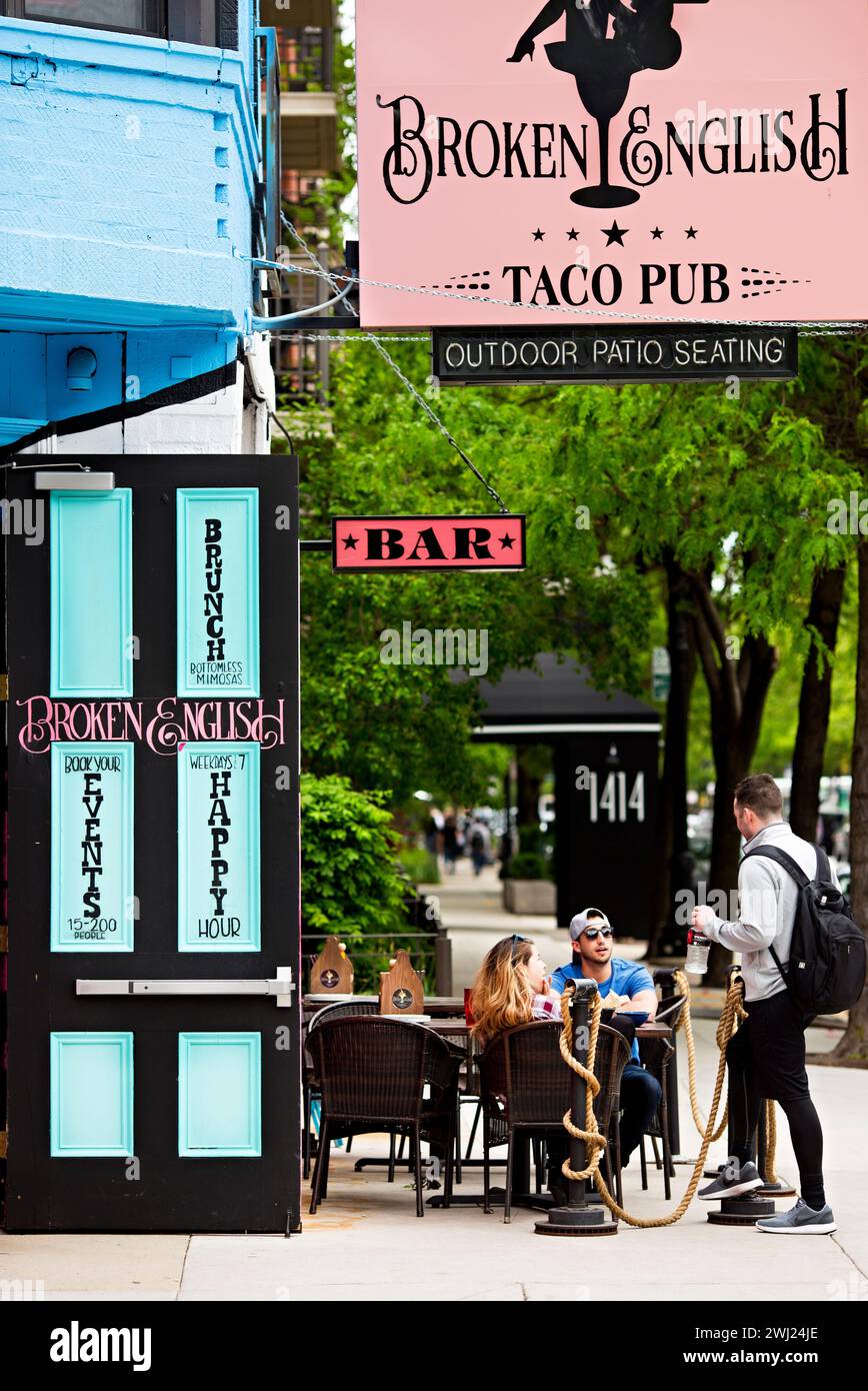 CHICAGO - Bar and restaurant in the Old Town neighborhood of Chicago Stock Photo