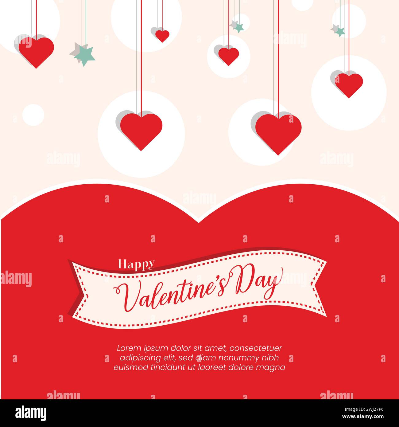 Happy valentines day greeting card Stock Vector