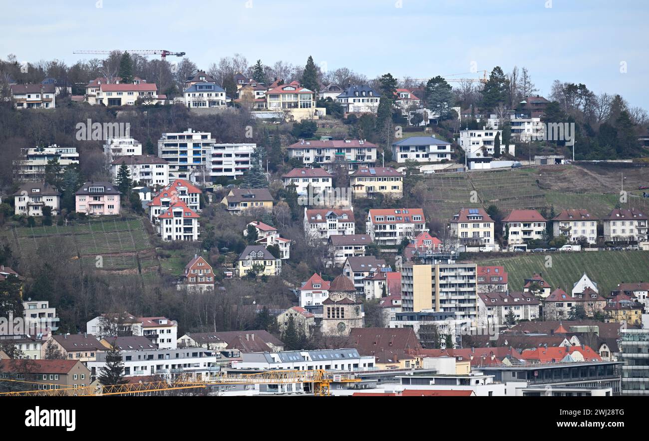 Stuttgart, Germany. 12th Feb, 2024. The properties are located on a ...