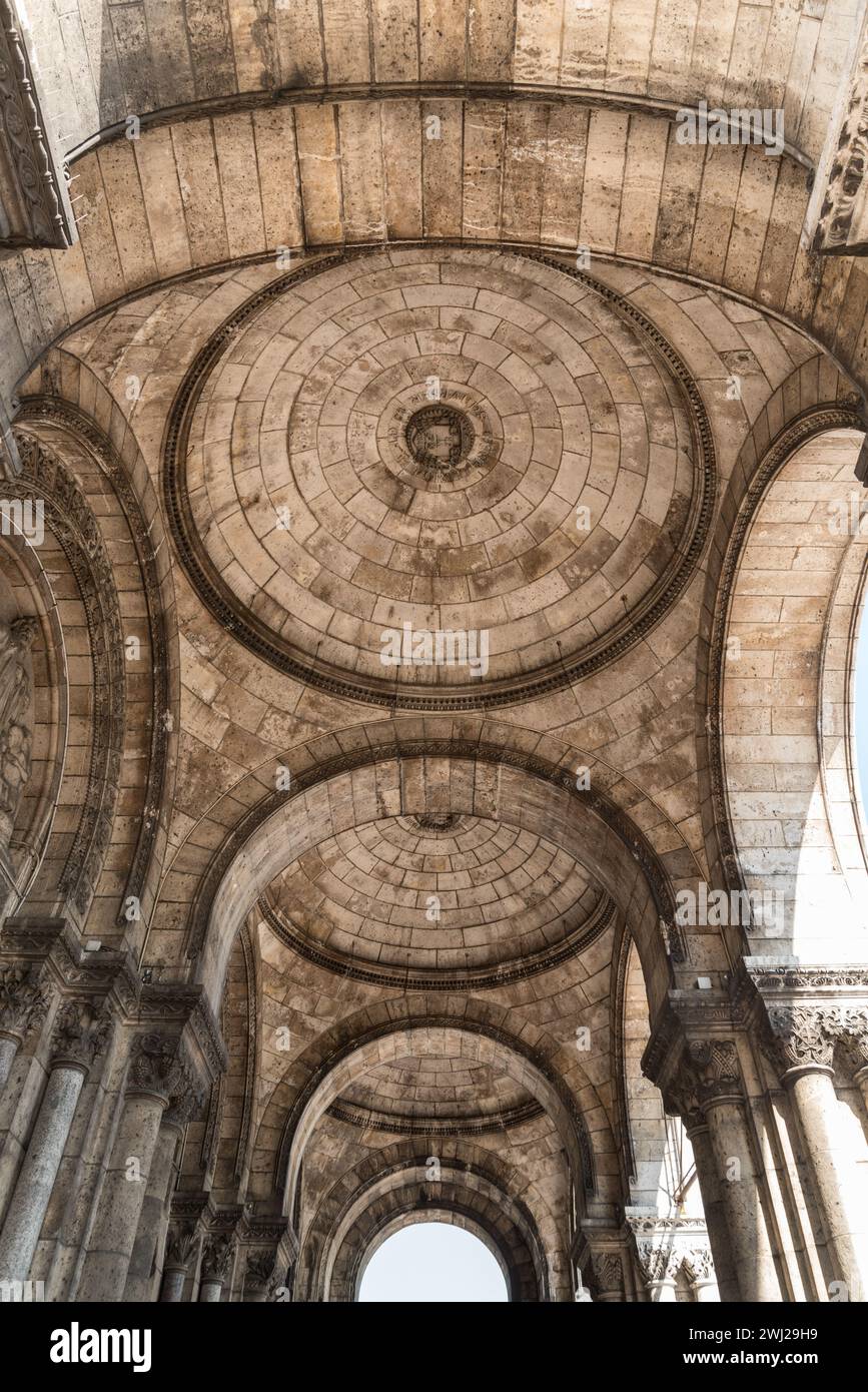 Beautiful famous church Sacre Coeur in Paris Stock Photo