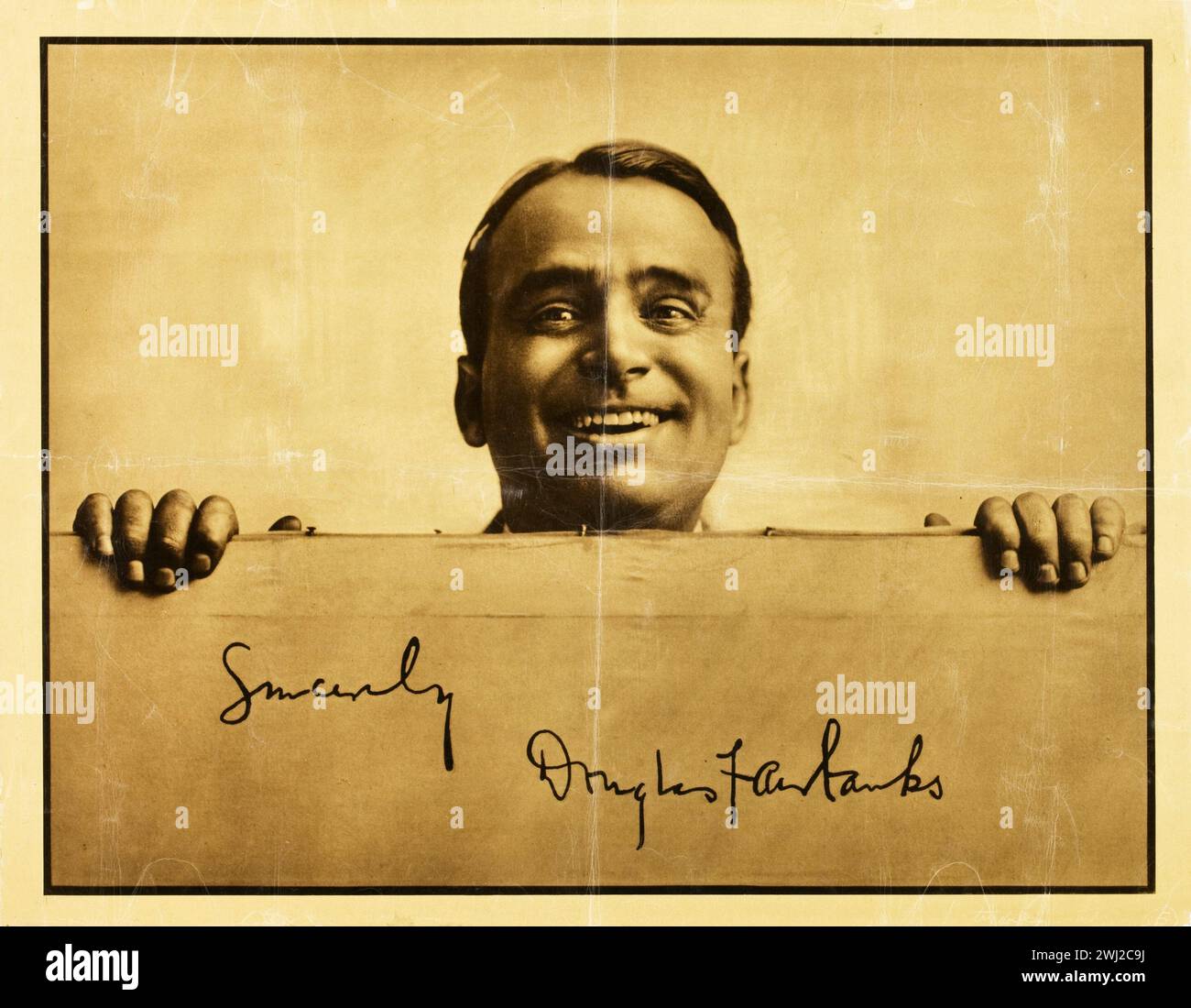 Douglas Fairbanks (United Artists, circa 1918). Personality Poster Stock Photo