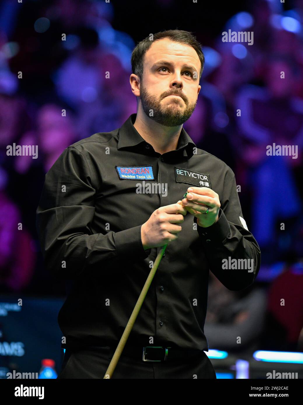 John Astley, during the 2024 BetVictor Welsh Open at Venue Cymru ...