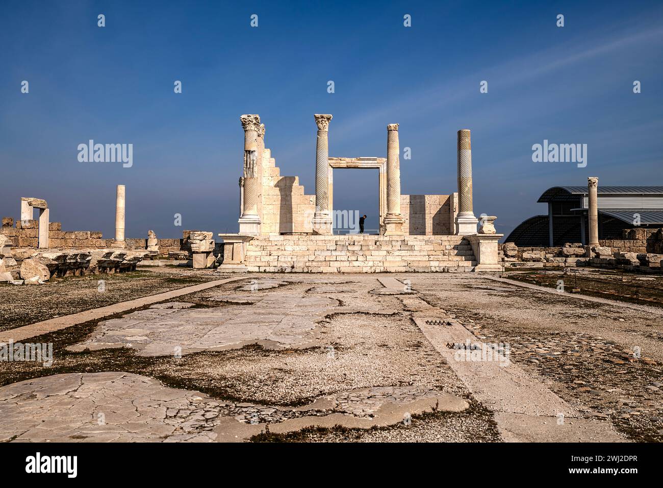 Laodikeia Ancient City is 6 km from Denizli Province. is located in the north. Hellenistic city, BC In the middle of the 3rd century, the Seleucid Kin Stock Photo