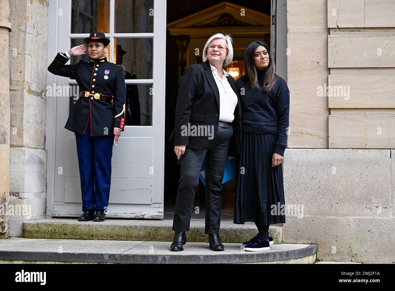 Catherine Vautrin and Prisca Thevenot during a government ministerial
