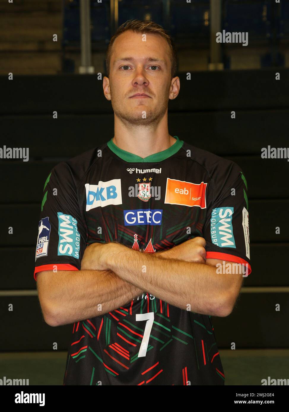 Handball player Felix Claar SC Magdeburg HBL Liqui Moly Handball