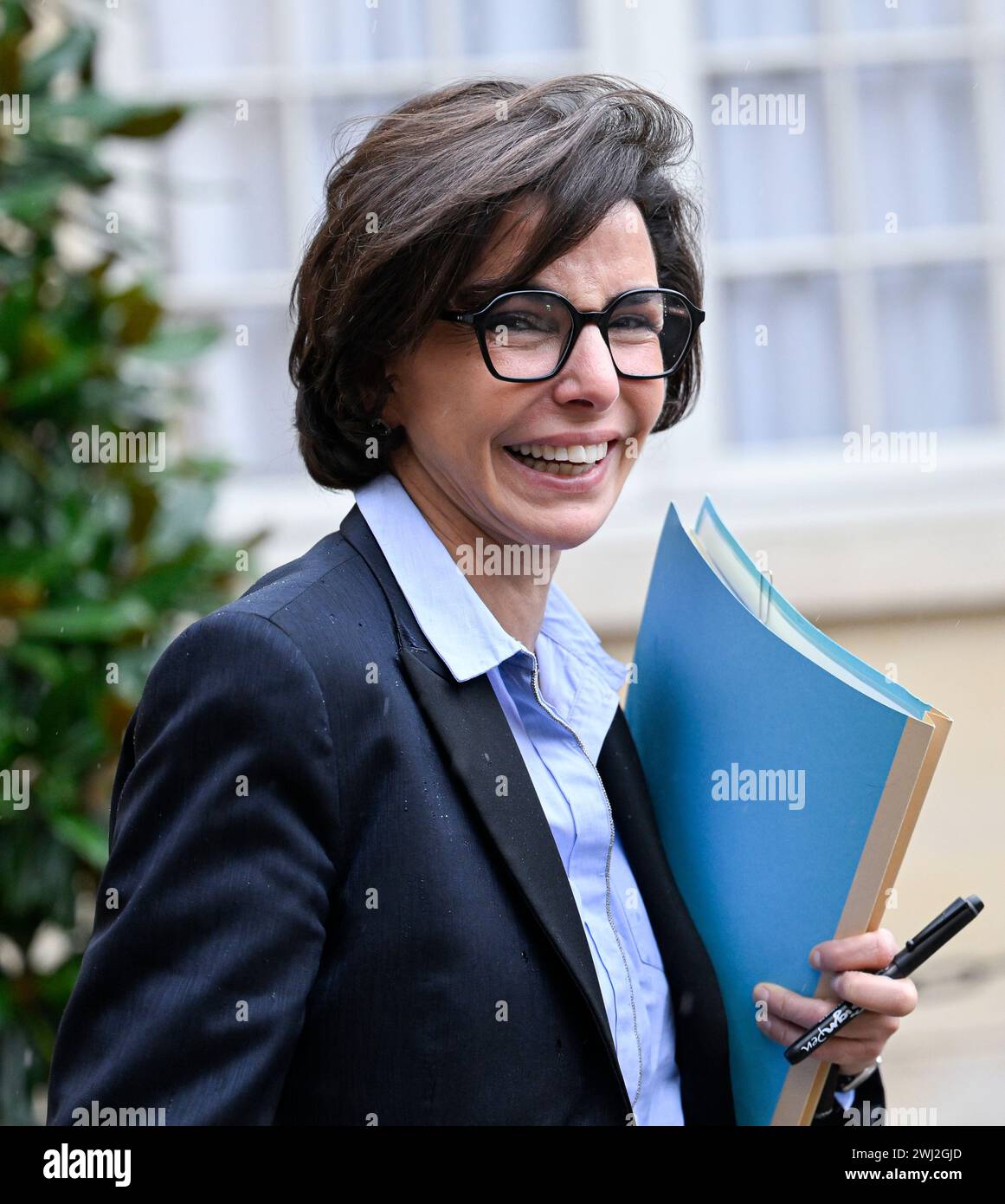 Paris, France. 10th Feb, 2024. Rachida Dati minister of Culture during a government ministerial 'work seminar' with French Prime Minister at Hotel Matignon on February 10, 2024 in Paris, France. Credit: Victor Joly/Alamy Live News Stock Photo