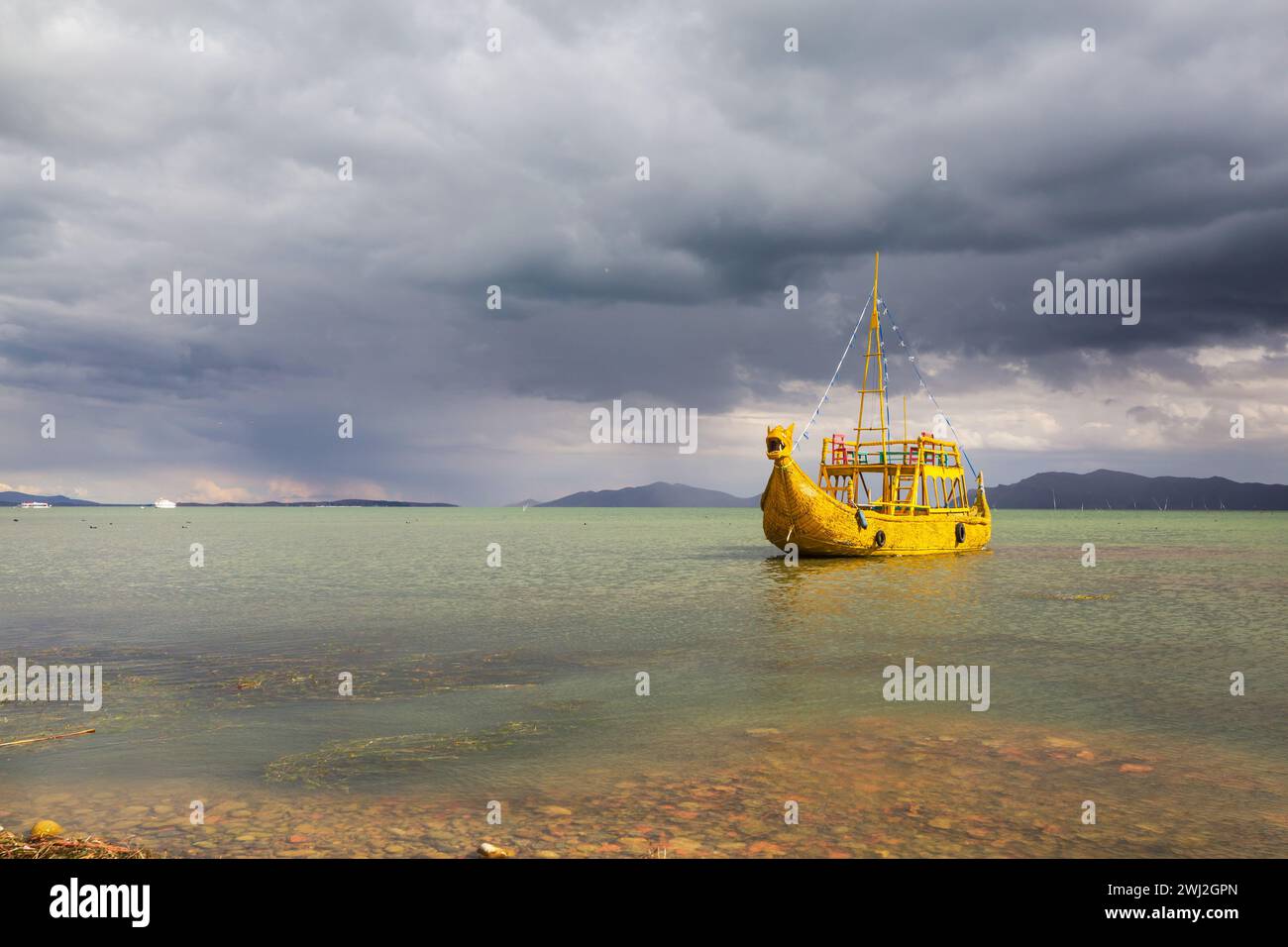 Lake Titicaca is the largest freshwater lake in South America. It is