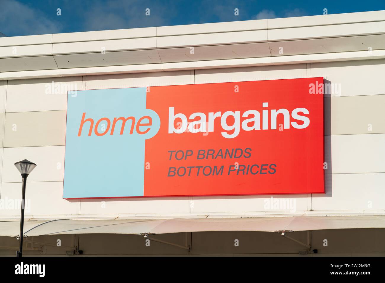 Wolverhampton, England February 12 2024 UK discount chain, Home Bargains signage at the