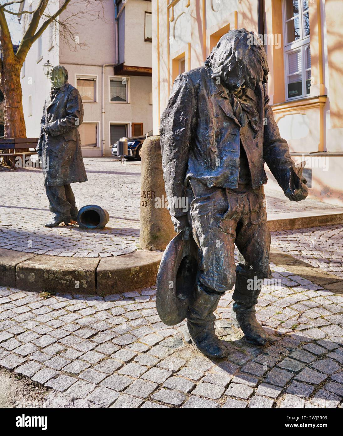 Kaspar Hauser monument in Ansbach Stock Photo