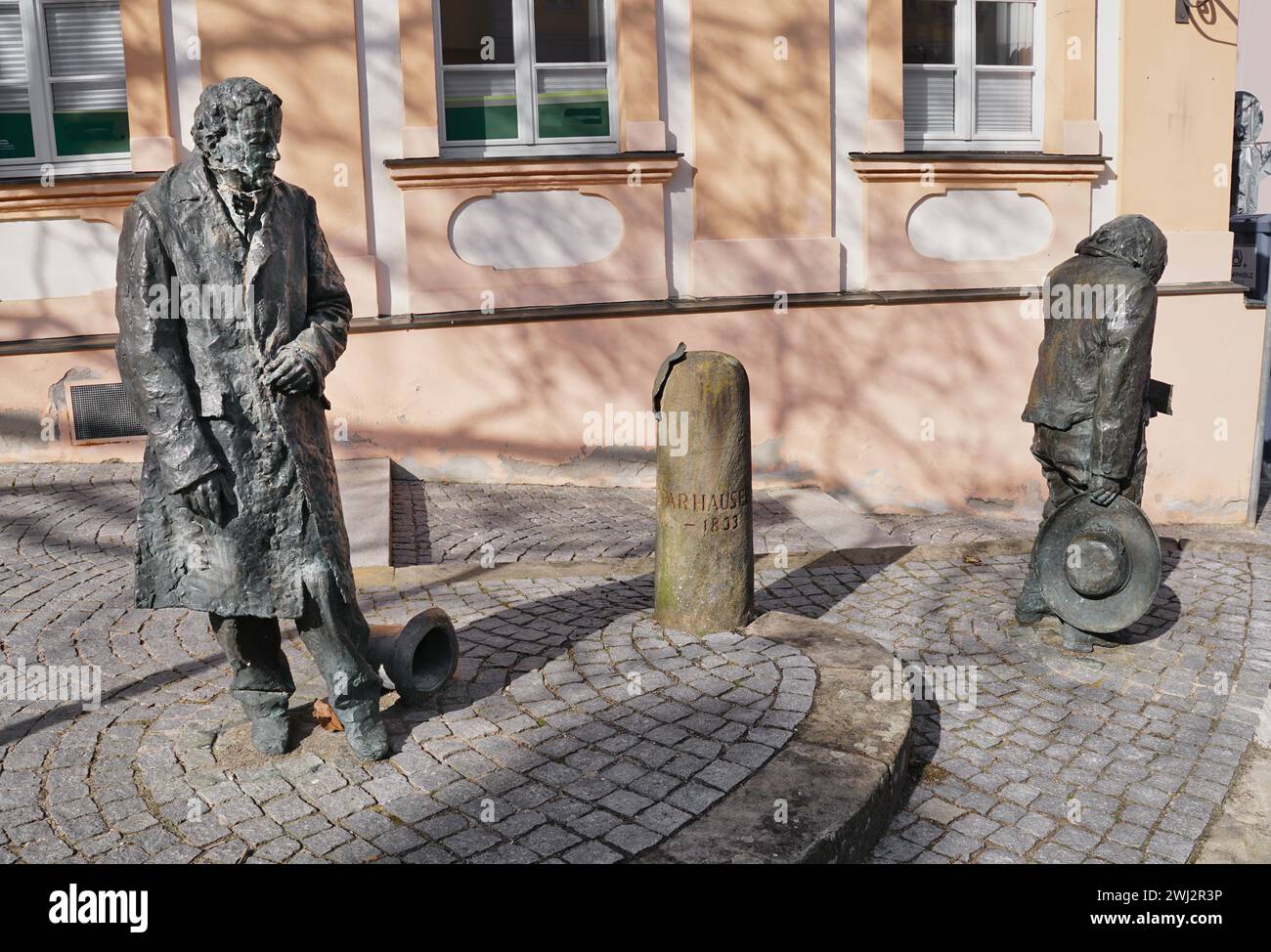 Kaspar Hauser monument in Ansbach Stock Photo