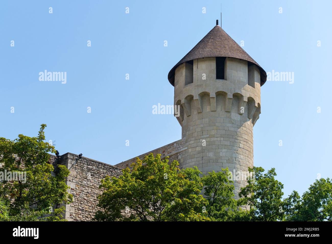 Buda castle tower (Buzogánytorony) in Budapest Stock Photo