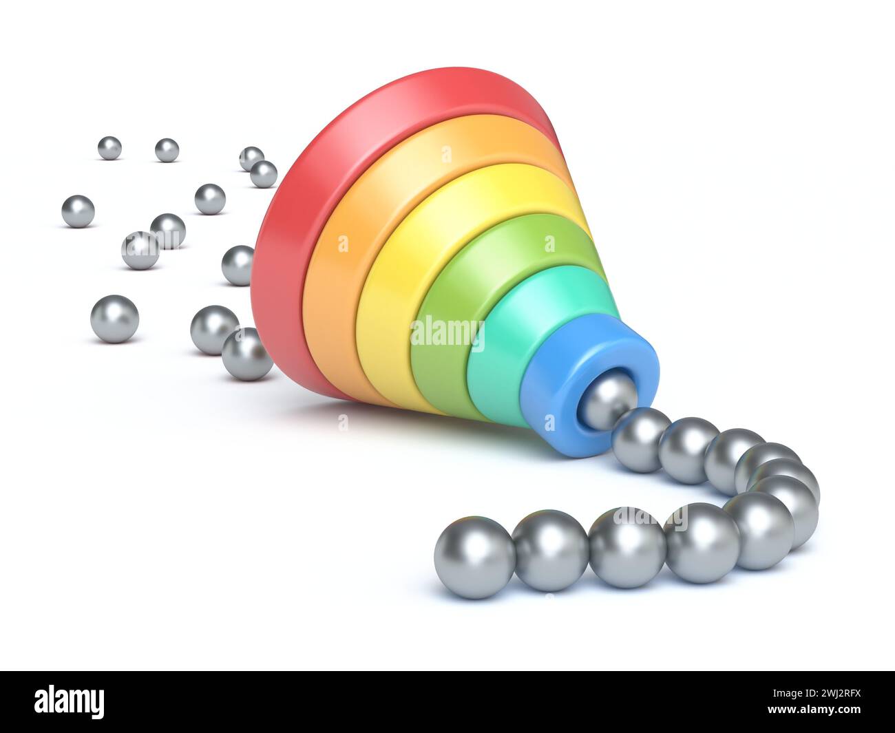 3d funnel chart hi-res stock photography and images - Alamy