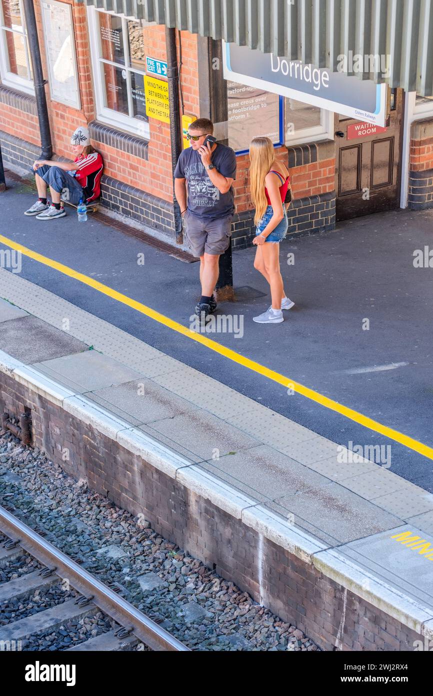 diesel powered commuter station west midlands england uk Stock Photo