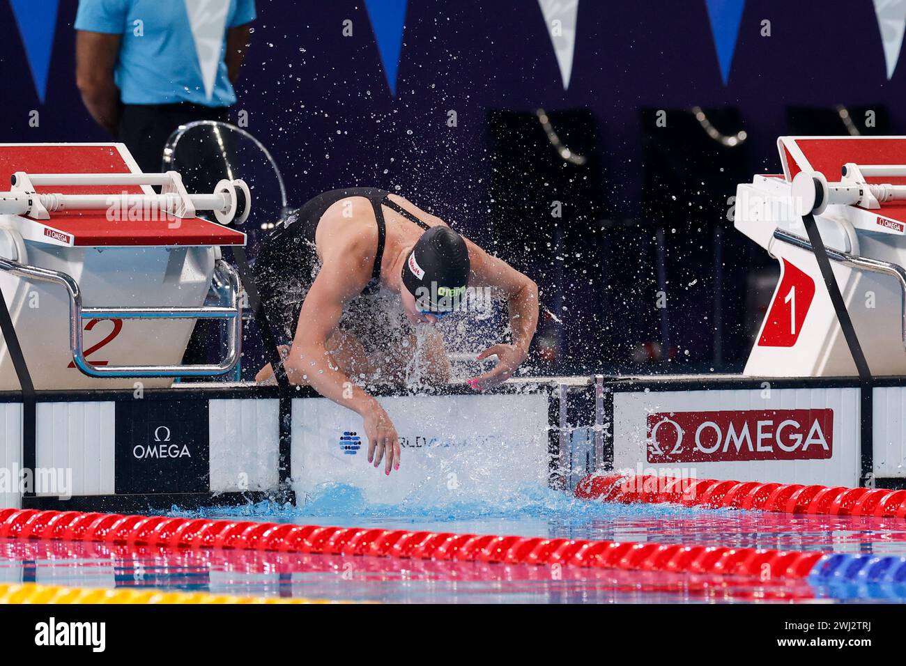 DOHA, QATAR FEBRUARY 12 Maaike de Waard of the Netherlands competing