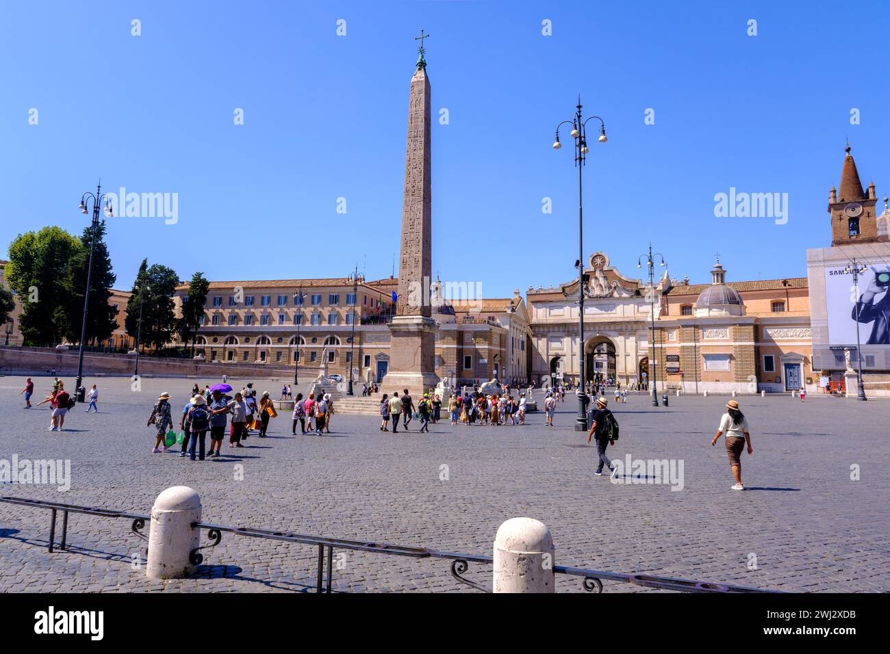 Rome, IT - 11 August 2023: Piazza del Popolo Stock Photo