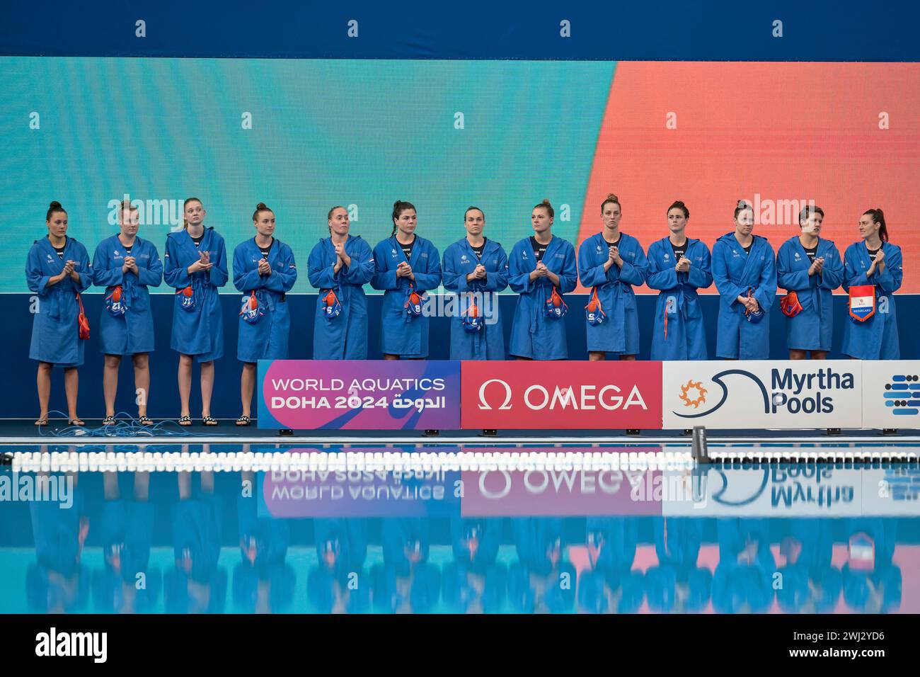 DOHA, QATAR FEBRUARY 12 team of of the Netherlands during the Water