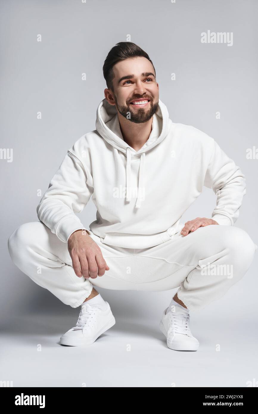 Man smiling wearing hoodie hi-res stock photography and images - Alamy