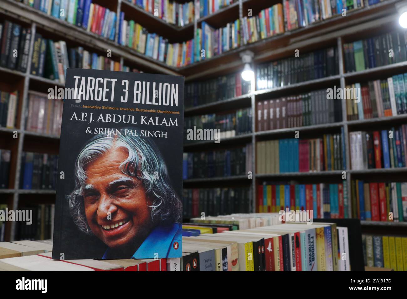 February 12,2024, Srinagar, Kashmir, India Target 3 Billion' book