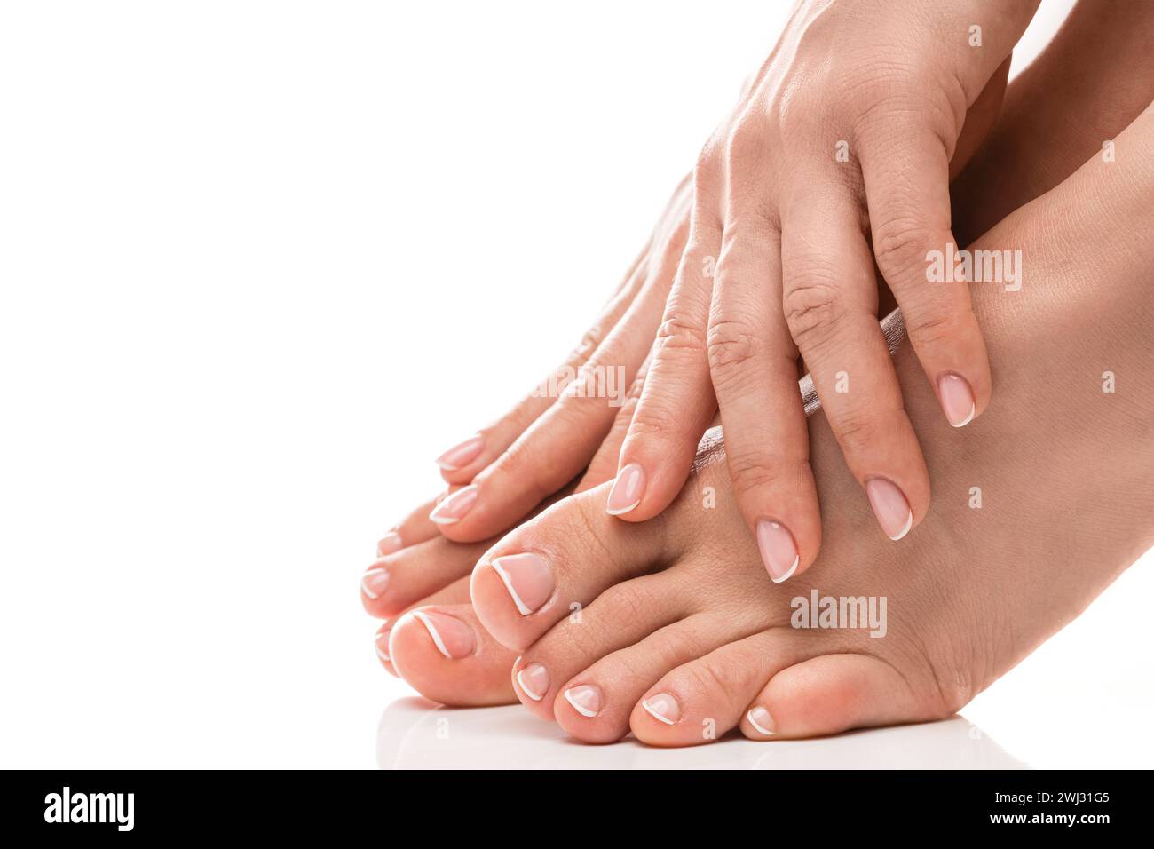 Sticker Female feet with pedicure 