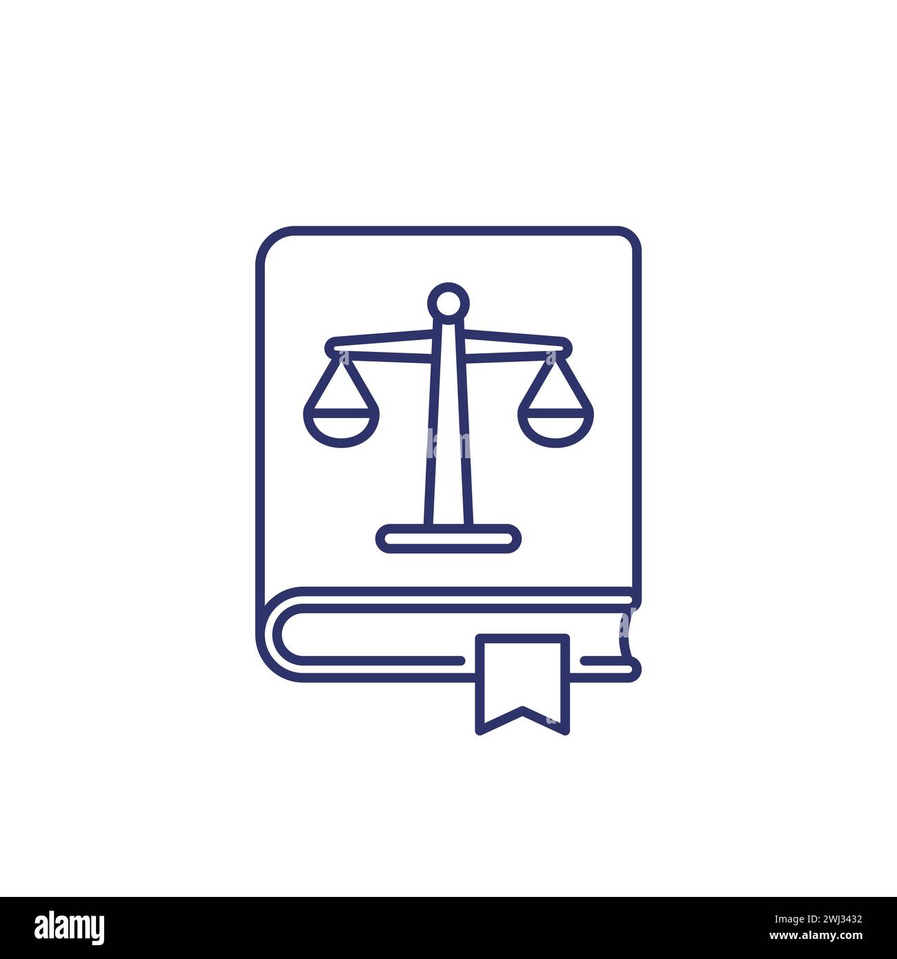 Law book outline scales Stock Vector Images - Alamy