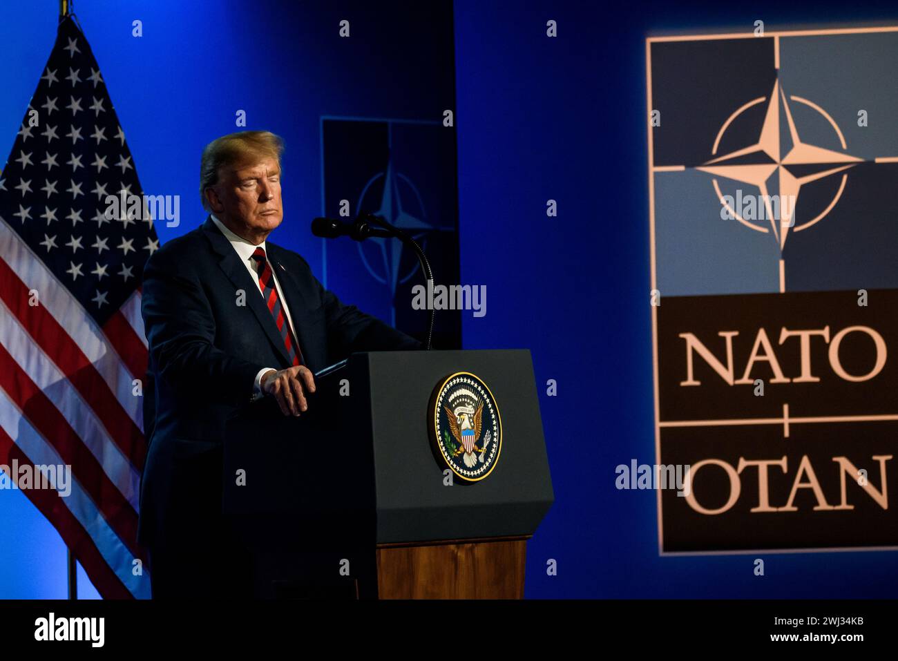 BRUSSELS, BELGIUM. 12th July 2018. Donald Trump, President of United ...