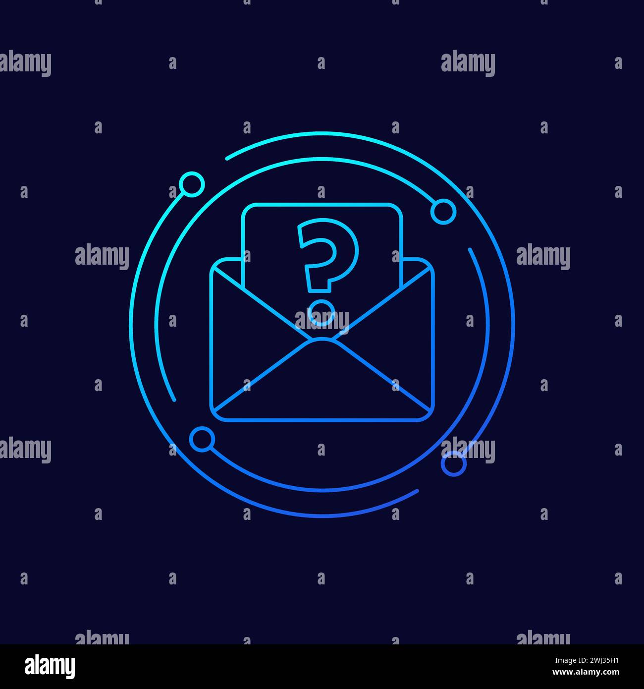 Question mark icon linear Stock Vector Images - Alamy