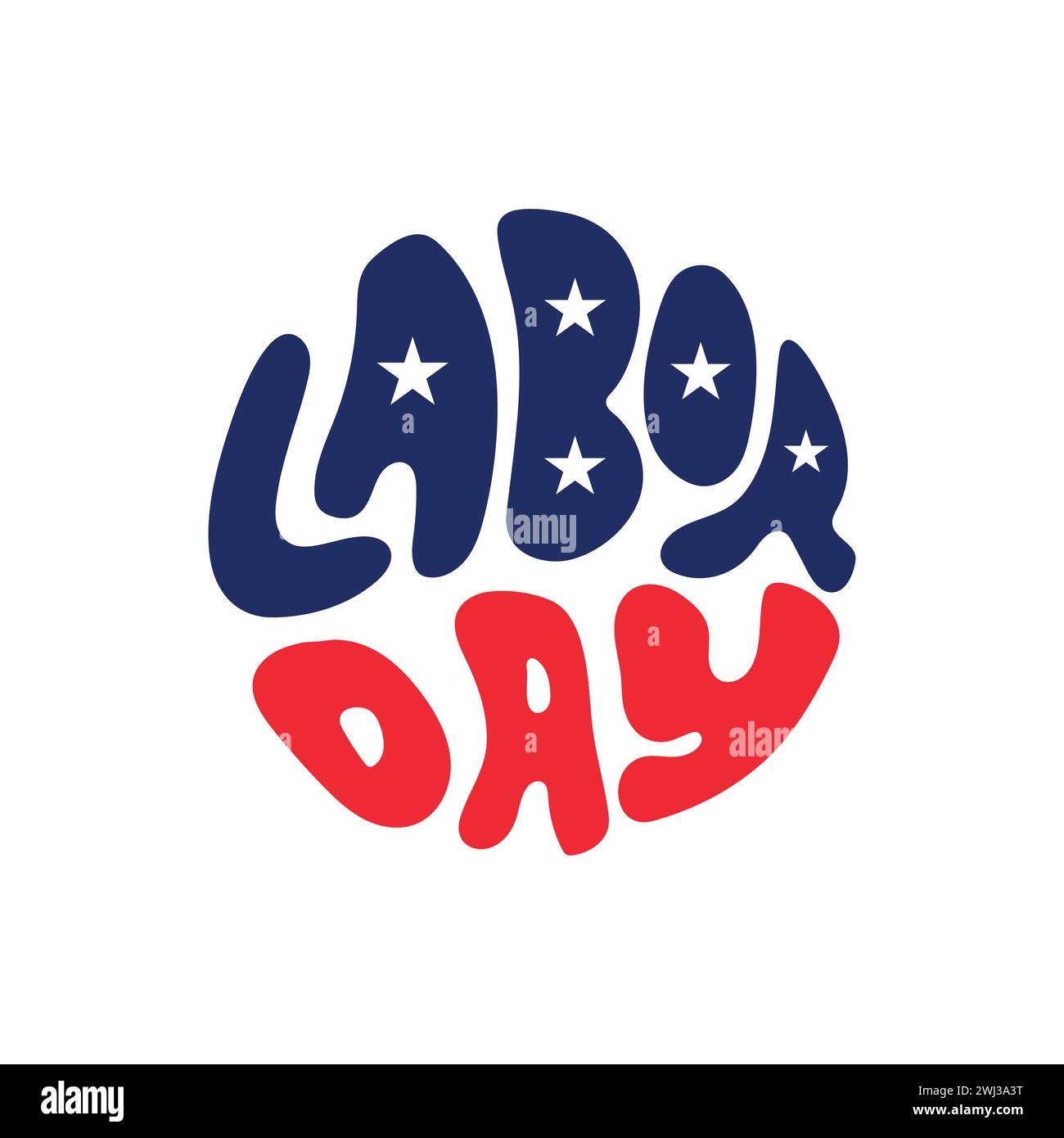 USA Labor Day typography greeting card illustration concept in United