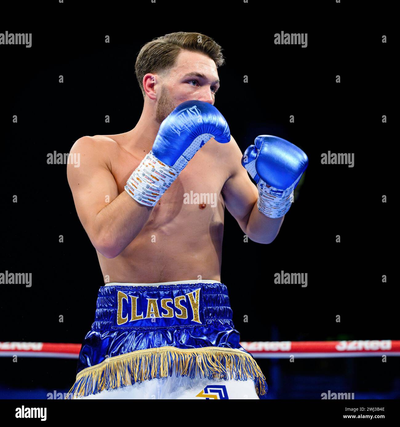 LONDON, UNITED KINGDOM. 10 Feb, 24.  Charlie Hickford vs. Yin Caicedo - Featherweight during Queensberry Promotions Show Sheeraz vs Williams and undercard at Copper Box Arena on Saturday, February 10, 2024 in LONDON, ENGLAND. Credit: Taka G Wu/Alamy Live News Stock Photo