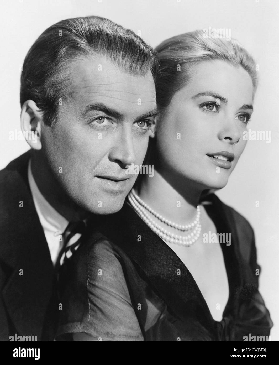James Stewart with Grace Kelly - Rear Window - directed by Alfred Hitchcock, 1954 Stock Photo