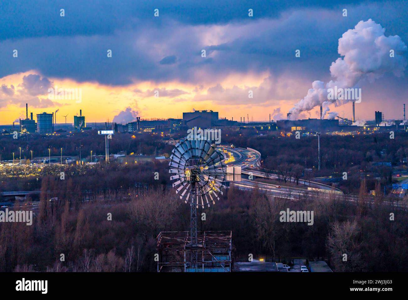 Skyline des Stahlstandort Duisburg, Thyssenkrupp Steel Europe, in