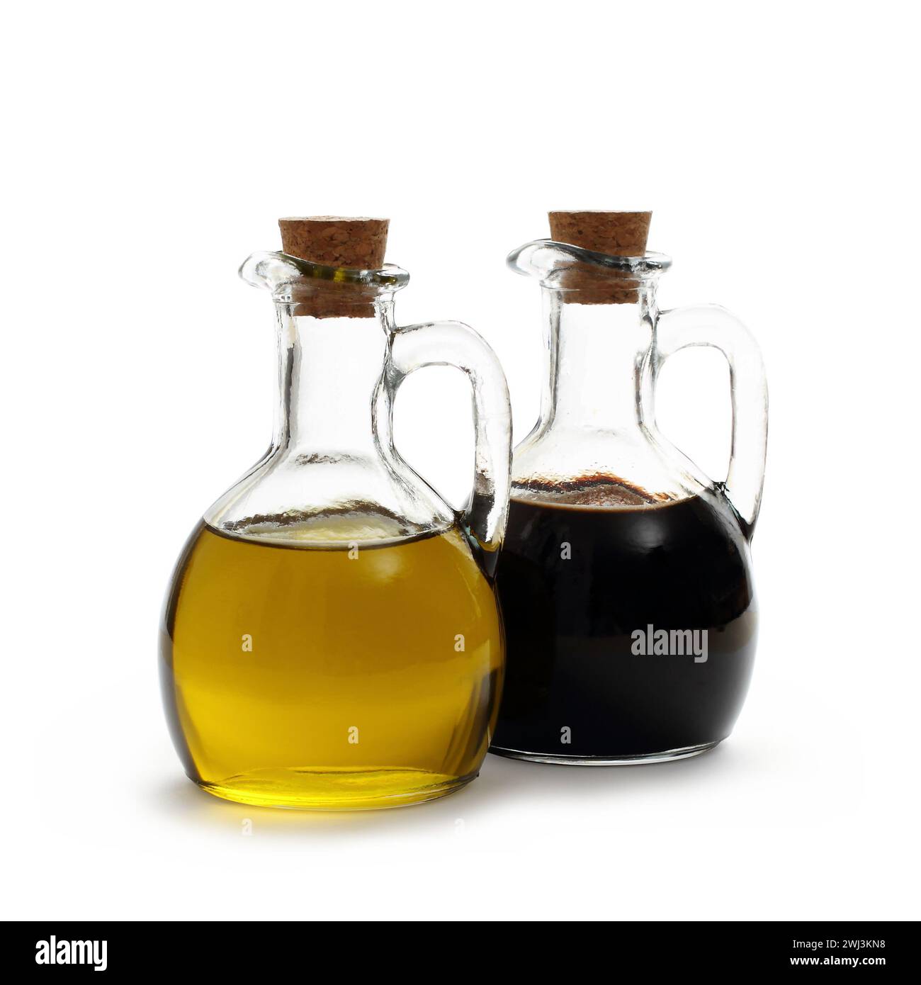 Olive oil with Italian balsamic vinegar of Modena Stock Photo