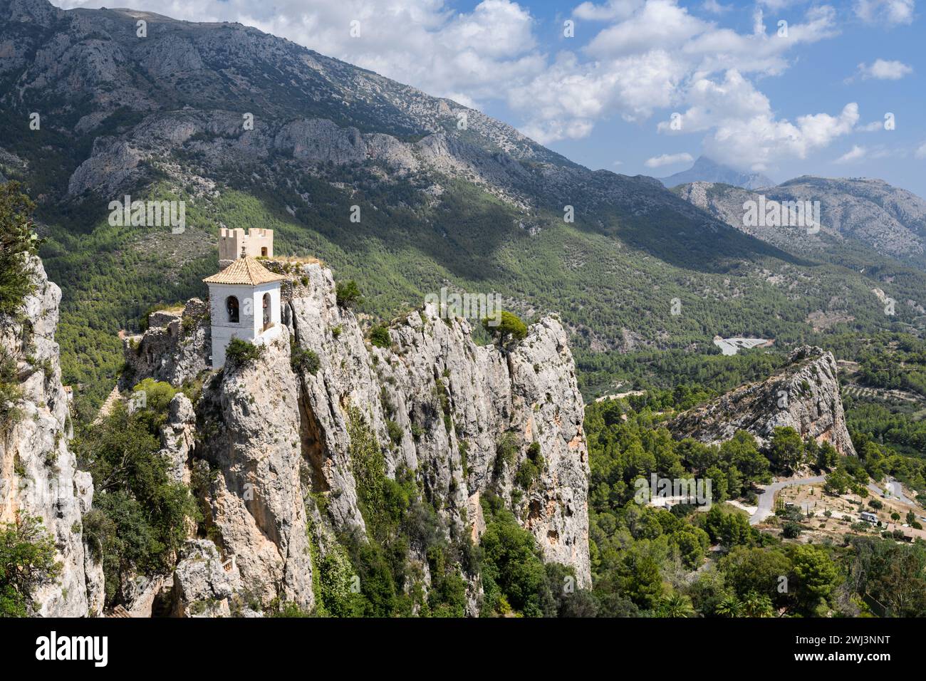 One of the most beautiful villages in Spain, Guadalest, in Alicante, Spain. Stock Photo