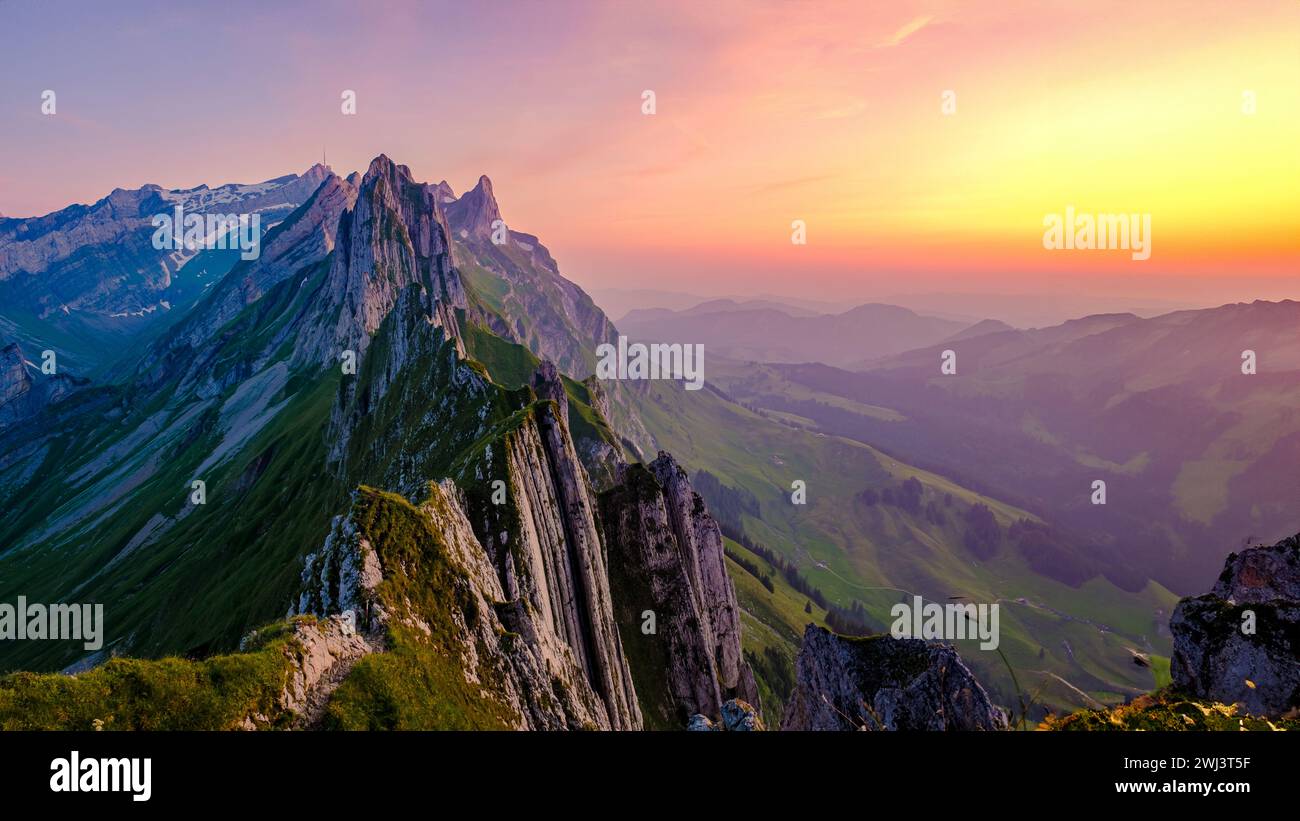 Schaeffler mountain ridge swiss alpstein hi-res stock photography and ...