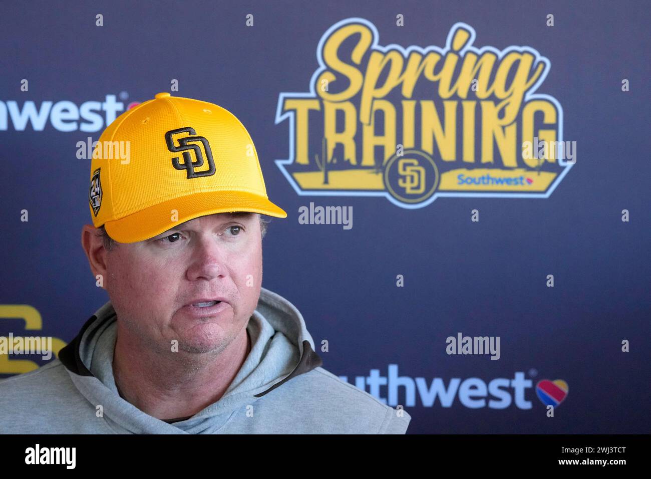 San Diego Padres manager Mike Shildt speaks to the media prior to
