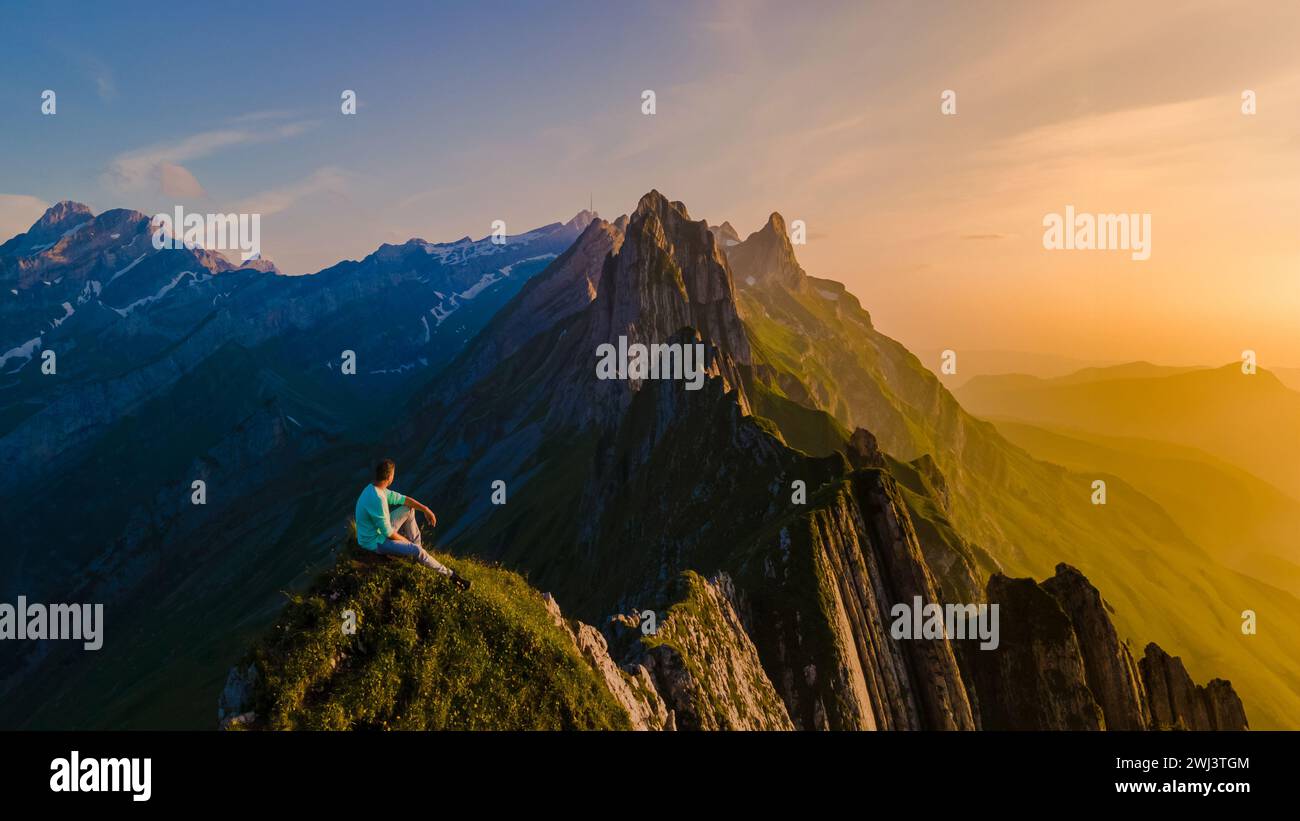 Schaeffler mountain ridge swiss alpstein hi-res stock photography and ...