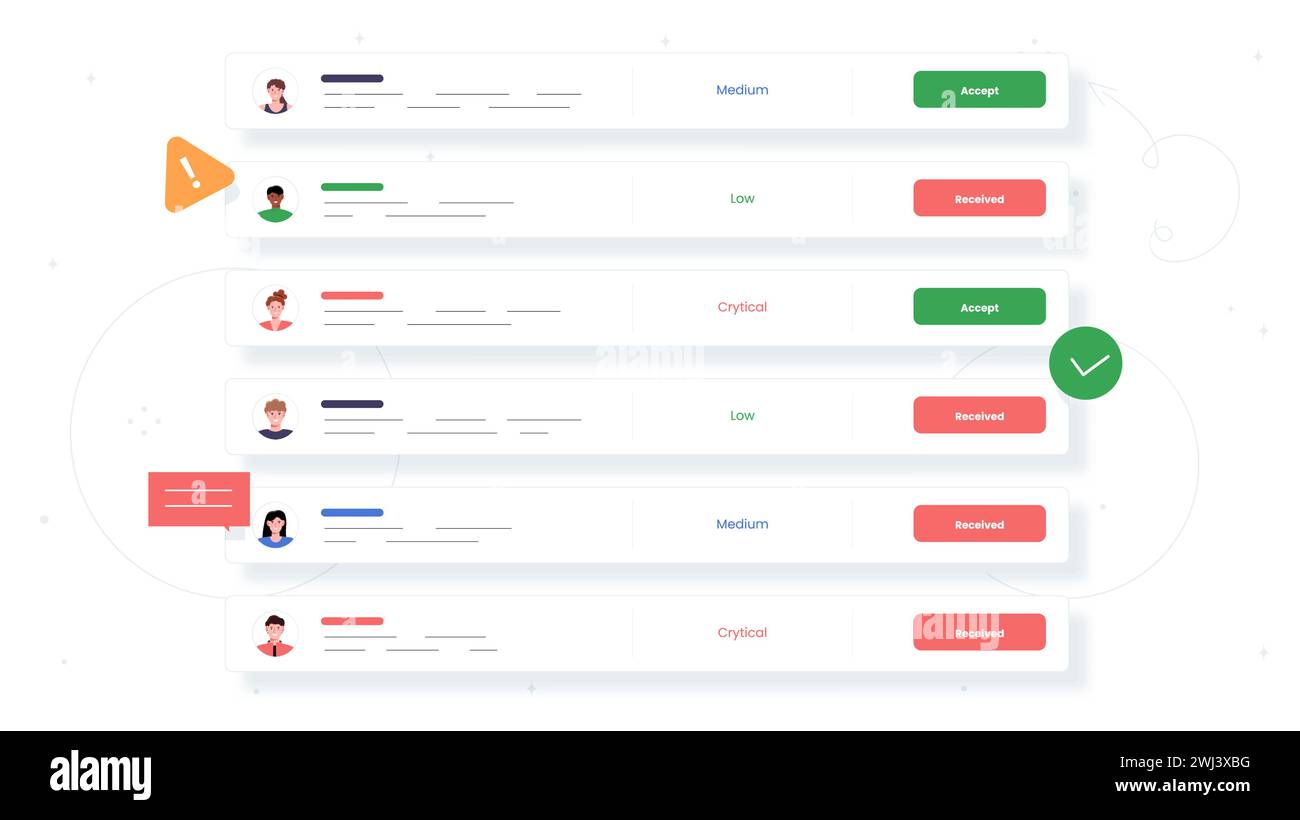 List of messages vector concept Stock Vector Image & Art - Alamy