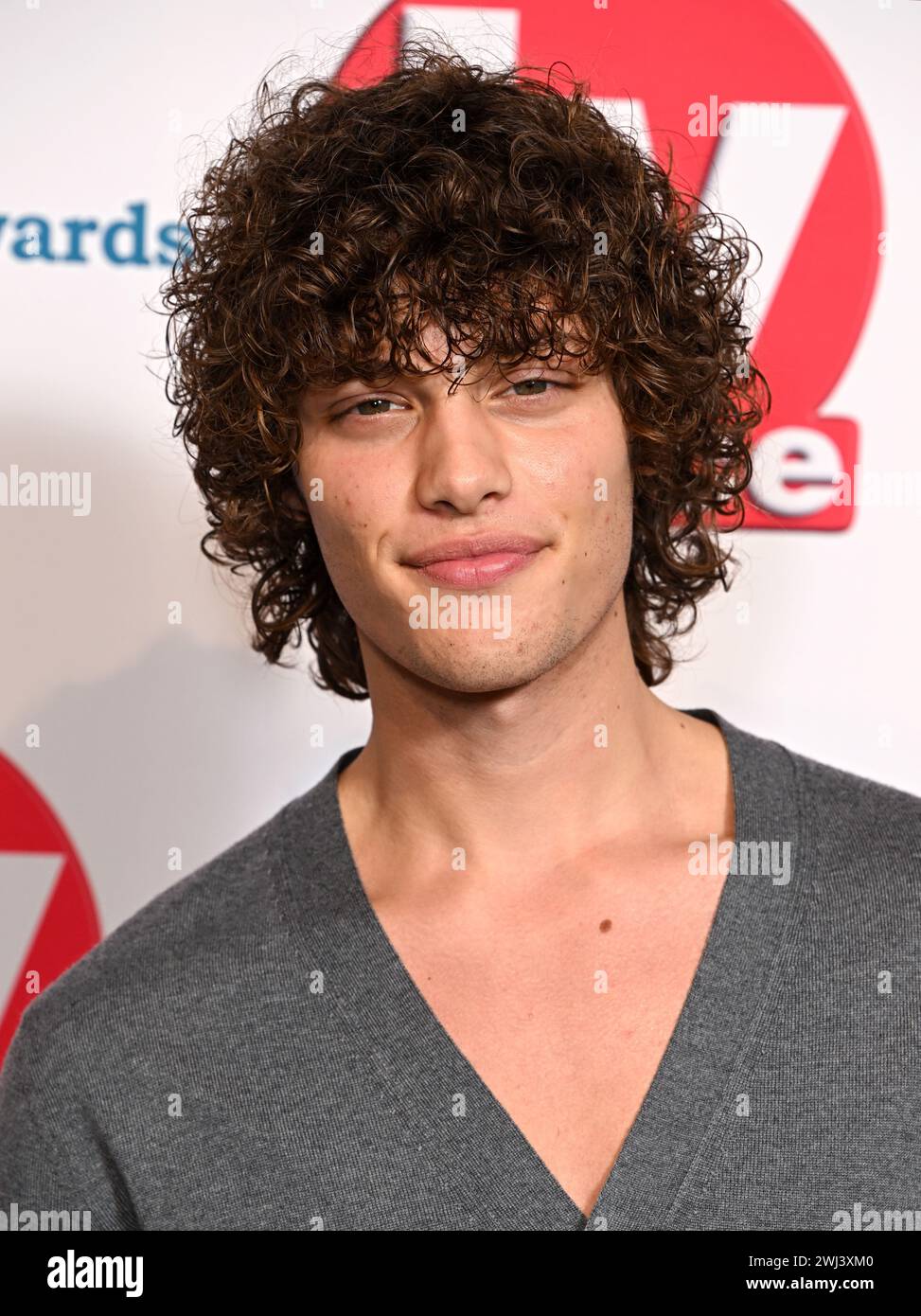 London, UK. February 12, 2024. Bobby Brazier arriving at the TV Choice