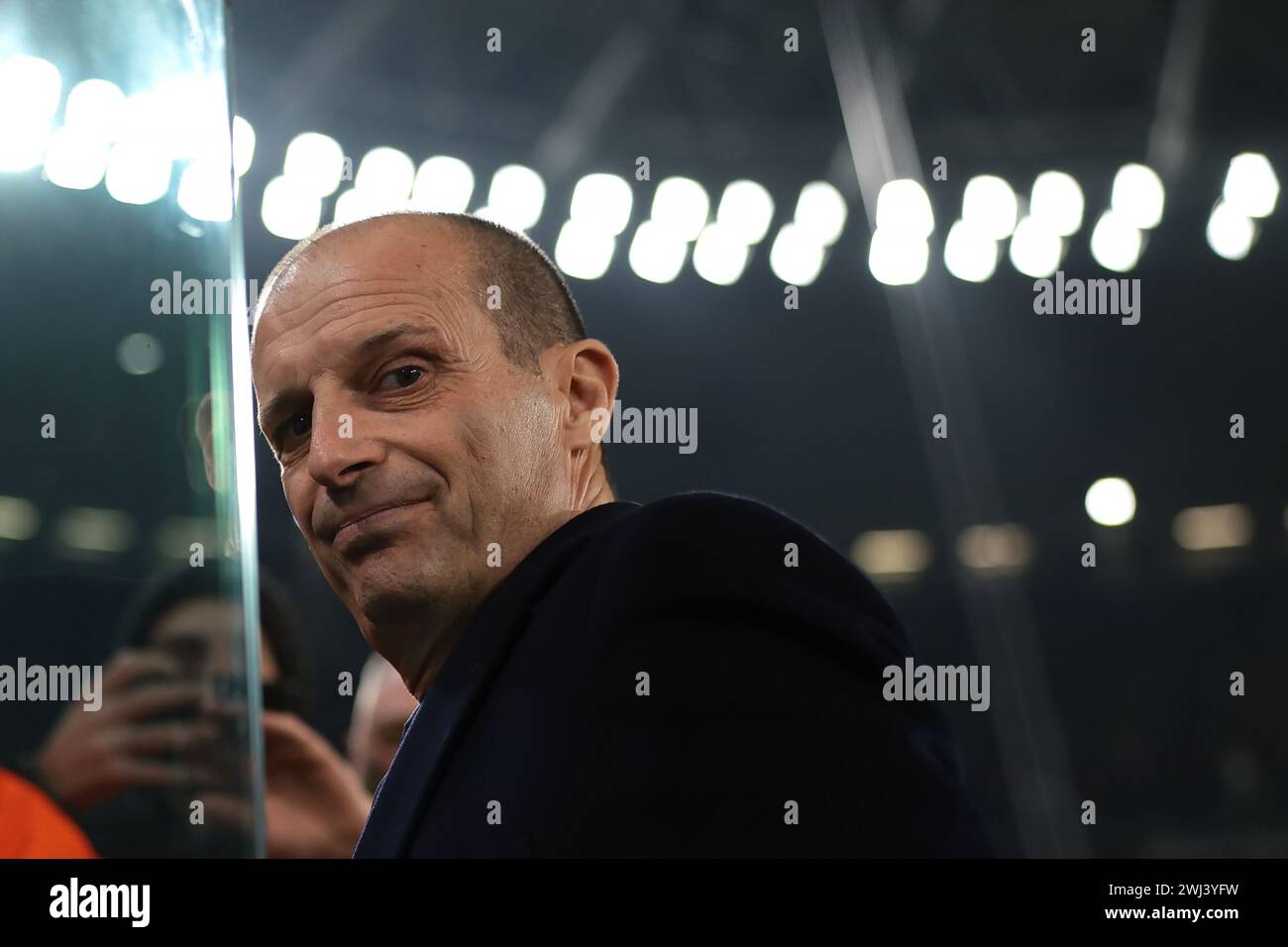 Turin, Italy, 12th February 2024. Massimiliano Allegri Head coach of ...