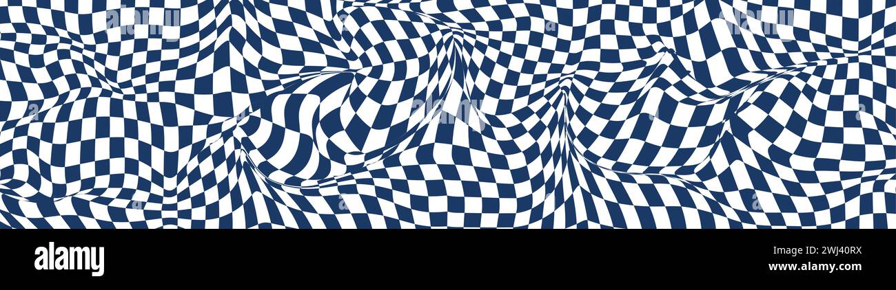 Abstract background with flowing wave lines in blue and white. dynamic pattern and fluid aesthetic. Flat vector illustration isolated on white Stock Vector